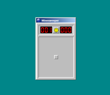 one square minesweeper